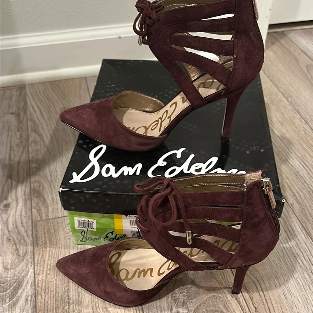 Sam Edelman Stiletto Heels with Lace-Up Design - Picture 3 of 5
